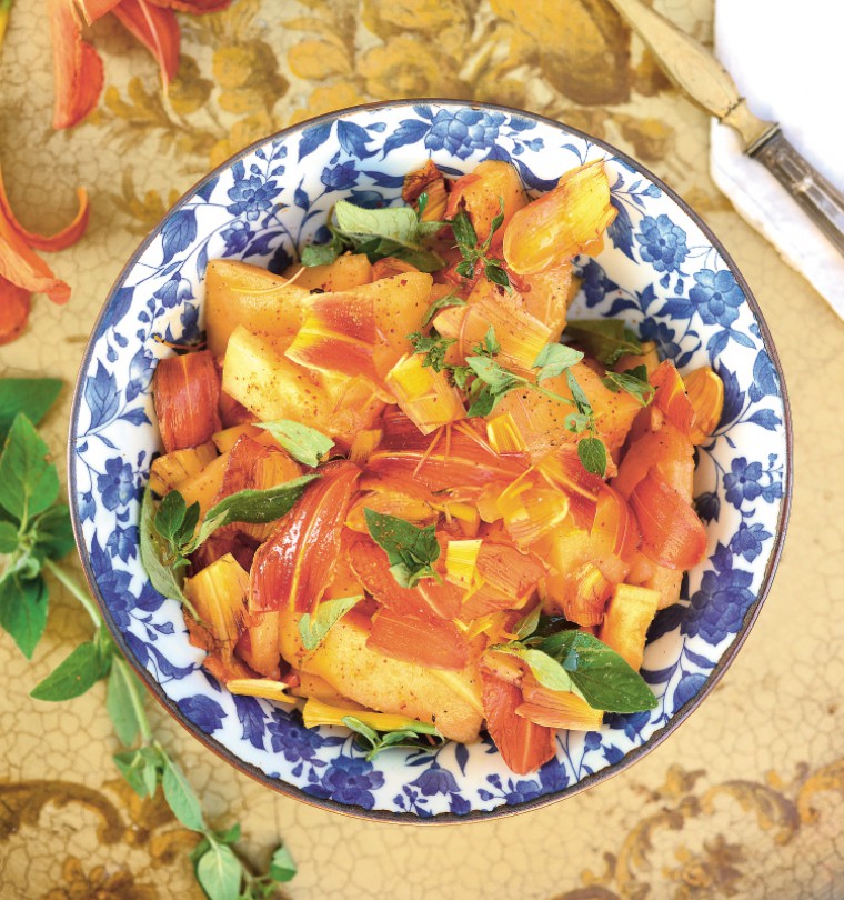 Salade de melon aux fleurs d’hémérocalles